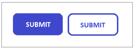 Unfocused submit button has white text on a solid blue background. The focused button has blue text on a white background with a blue border.