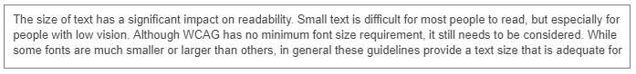 A paragraph of text has the font size set to 8 points